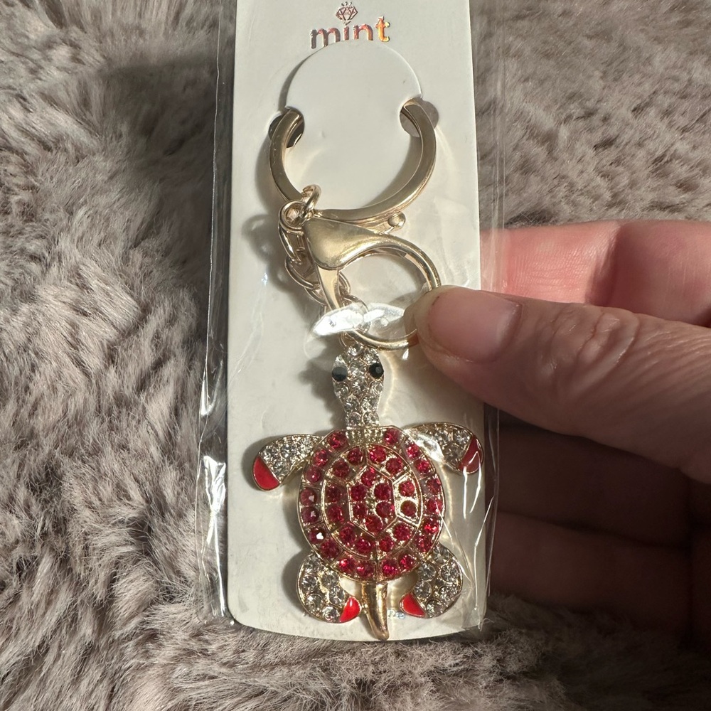 Red and Gold Turtle Keychain